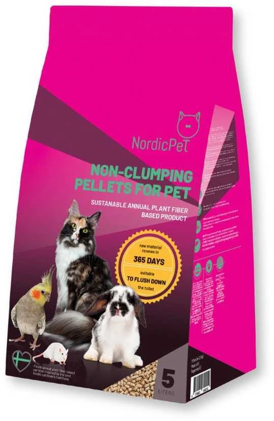 NORDIC PET Nordic_Pet Kačių kraikas organinis (nesušokantis) NordicPet, 5 l