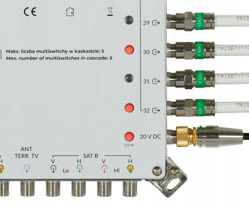 MS-932 praleidžiamasis daugiafunkcis jungiklis, 9 įėjimai / 32 išėjimai, „Signal Pro“