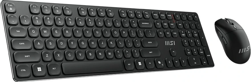 MSI FORGE K210 WIRELESS COMBO Klaviatūra ir pelė įskaityta Namams / biurui USB Juoda