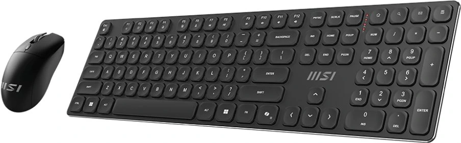 MSI FORGE K210 WIRELESS COMBO Klaviatūra ir pelė įskaityta Namams / biurui USB Juoda