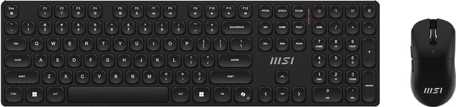 MSI FORGE K210 WIRELESS COMBO Klaviatūra ir pelė įskaityta Namams / biurui USB Juoda