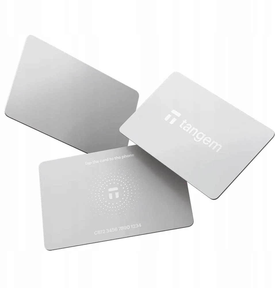 „Tangem“ piniginė – 3 kortelių rinkinys, „Baltas Stealth“