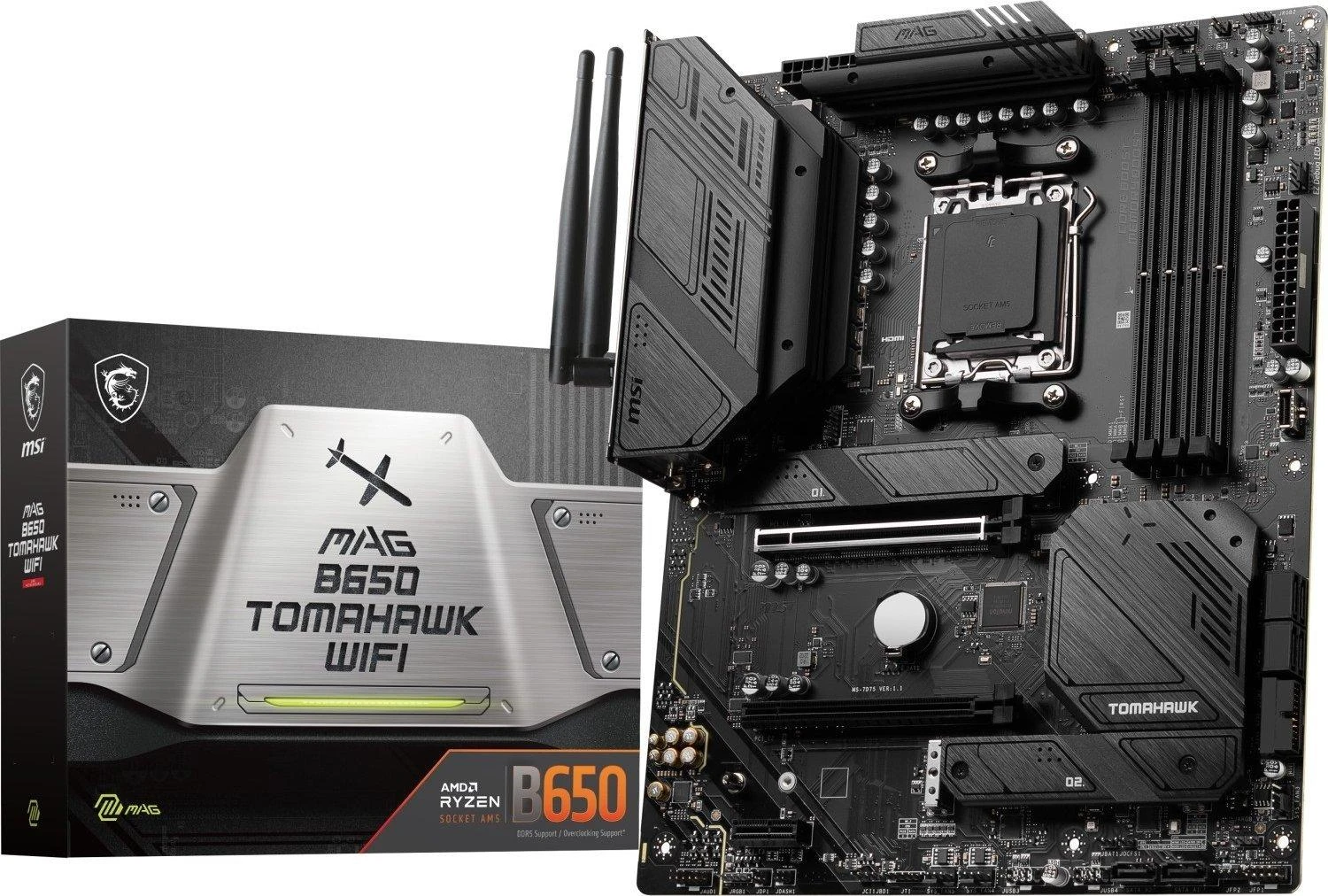 Pagrindinė plokštė MSI AMD B650/SAM5/ATX/Memory DDR5/Atminties lizdai 4/1xPCI-Express 1x/2xPCI-Express 16x/3xM.2/1xHDMI/1xDisplayPort/2xUSB 2.0/7xUSB 3.2/1xUSB-C/1xOptical S/PDIF/1xRJ45/5xAudio port