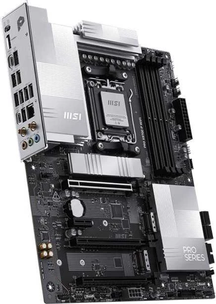 Pagrindinė plokštė MSI PRO X870E-P WIFI | Procesorių šeima AMD | Procesoriaus lizdas AM5 | DDR5 UDIMM | Palaikomos standžiojo disko sąsajos SATA, M.2 | SATA jungčių skaičius 4