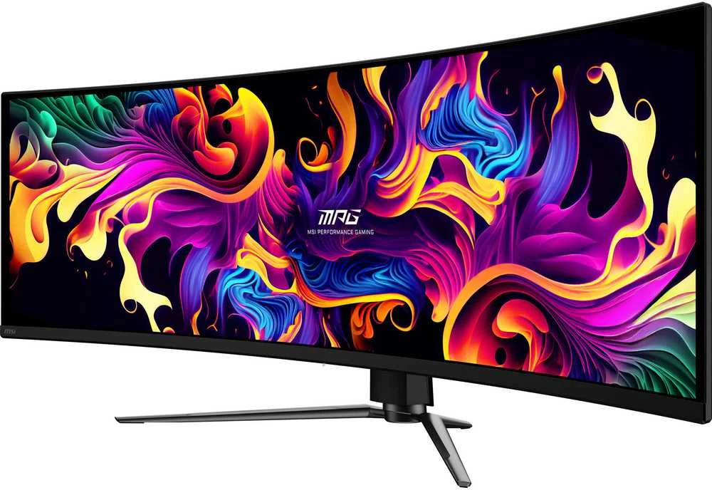 Monitorius MSI MPG 491CQPXDE QD-OLED dvigubas QHD lenktas žaidimų ekranas 124,5 cm (49 colių)