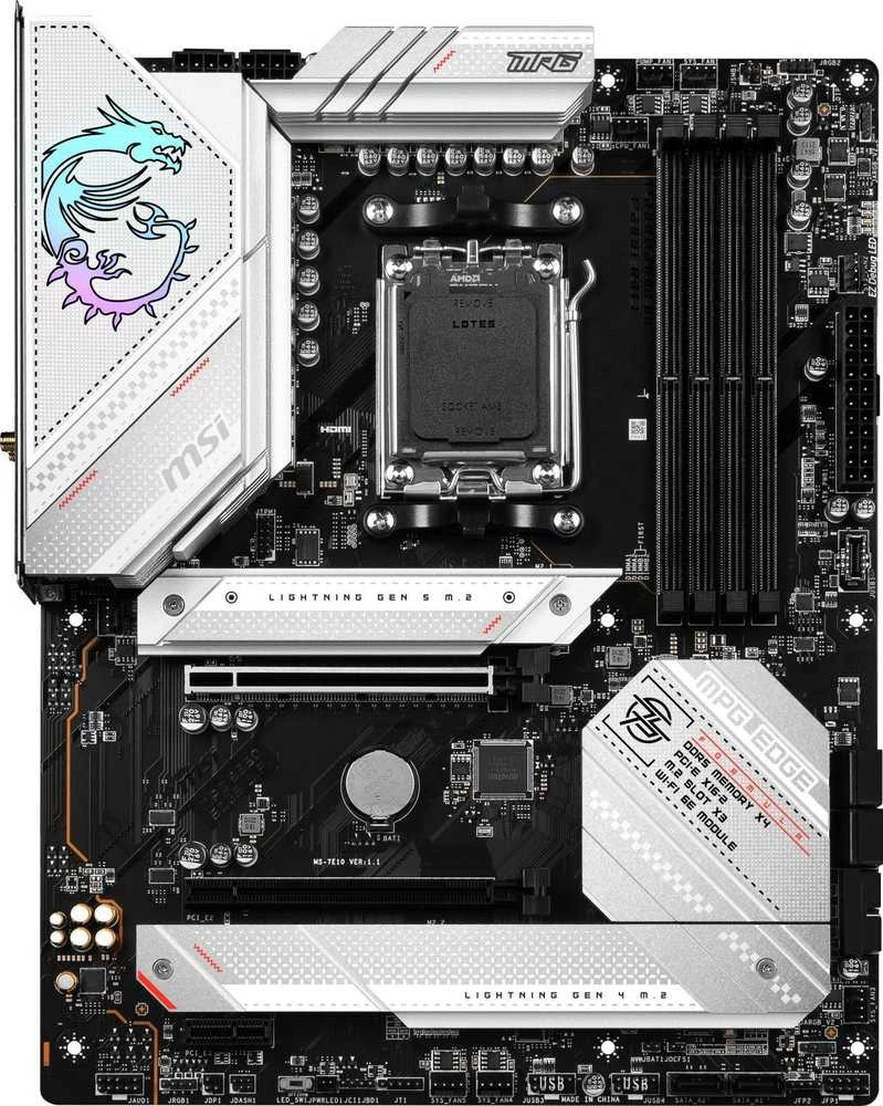 Pagrindinė plokštė MSI AMD B650/AM5/ATX/Memory DDR5/Atminties lizdai 4/1xPCI-Express 1x/1xPCI-Express 16x/3xM.2/1xHDMI/1xDisplayPort/2xUSB 2.0/7xUSB 3.2/1xUSB-C/1xOptical S/PDIF/1xRJ45/5xAudio port