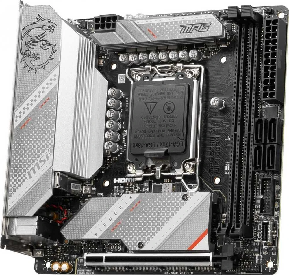 Pagrindinė plokštė MSI | MPG B760I EDGE WIFI | Procesorių šeima Intel | Procesoriaus lizdas LGA1700 | DDR5 DIMM | Atminties lizdai 2 | Palaikomos standžiojo disko sąsajos SATA, M.2 | SATA jungčių skaičius 4 | Mikroschemų rinkinys Intel B760 | Mini-ITX