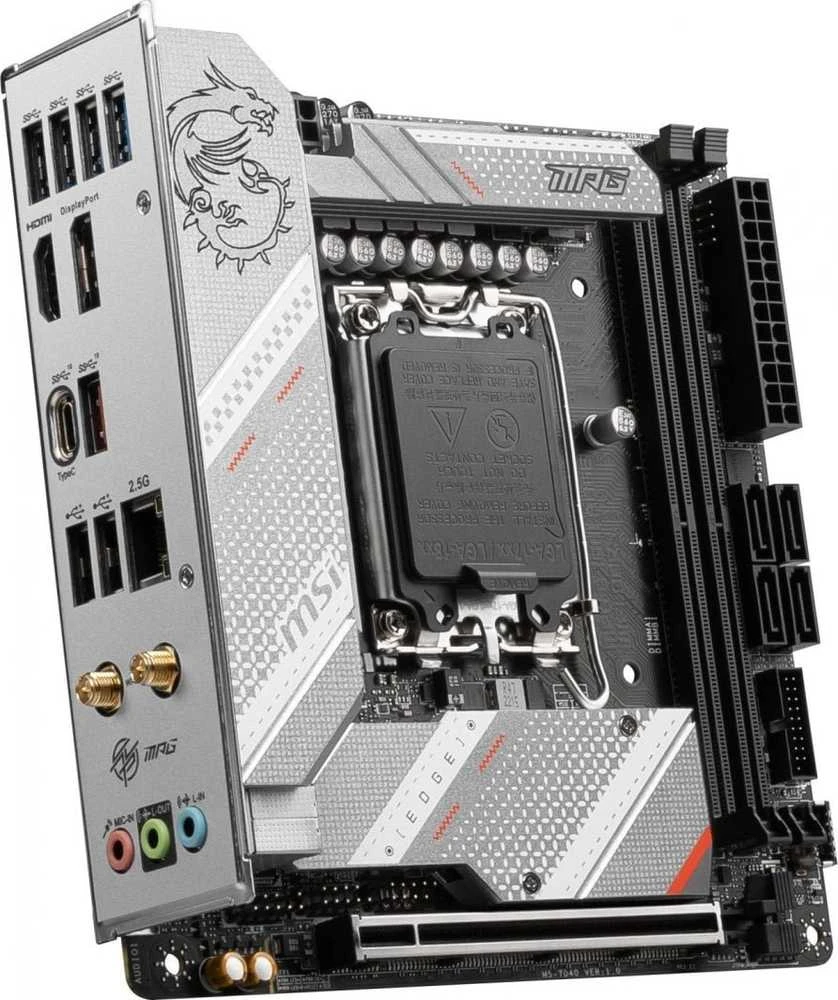Pagrindinė plokštė MSI | MPG B760I EDGE WIFI | Procesorių šeima Intel | Procesoriaus lizdas LGA1700 | DDR5 DIMM | Atminties lizdai 2 | Palaikomos standžiojo disko sąsajos SATA, M.2 | SATA jungčių skaičius 4 | Mikroschemų rinkinys Intel B760 | Mini-ITX