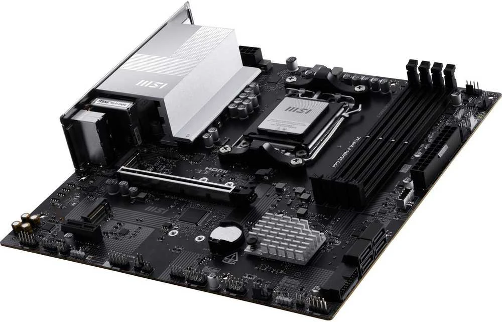 Pagrindinė plokštė MSI PRO B840M-P WIFI6E | Procesorių šeima AMD | Procesoriaus lizdas AM5 | DDR5 | Palaikomos kietojo disko sąsajos SATA, M.2 | SATA jungčių skaičius 4 | ATNAUJINTOS ORIGINALIOS PAKUOTĖS IR PRIEDAI, PRIDEDAMA GALINĖ SKYDELIO DALIS