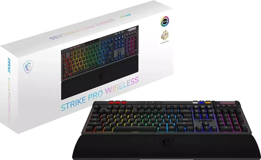 MSI Strike Pro W Silent DE Klaviatūra DE Juodas