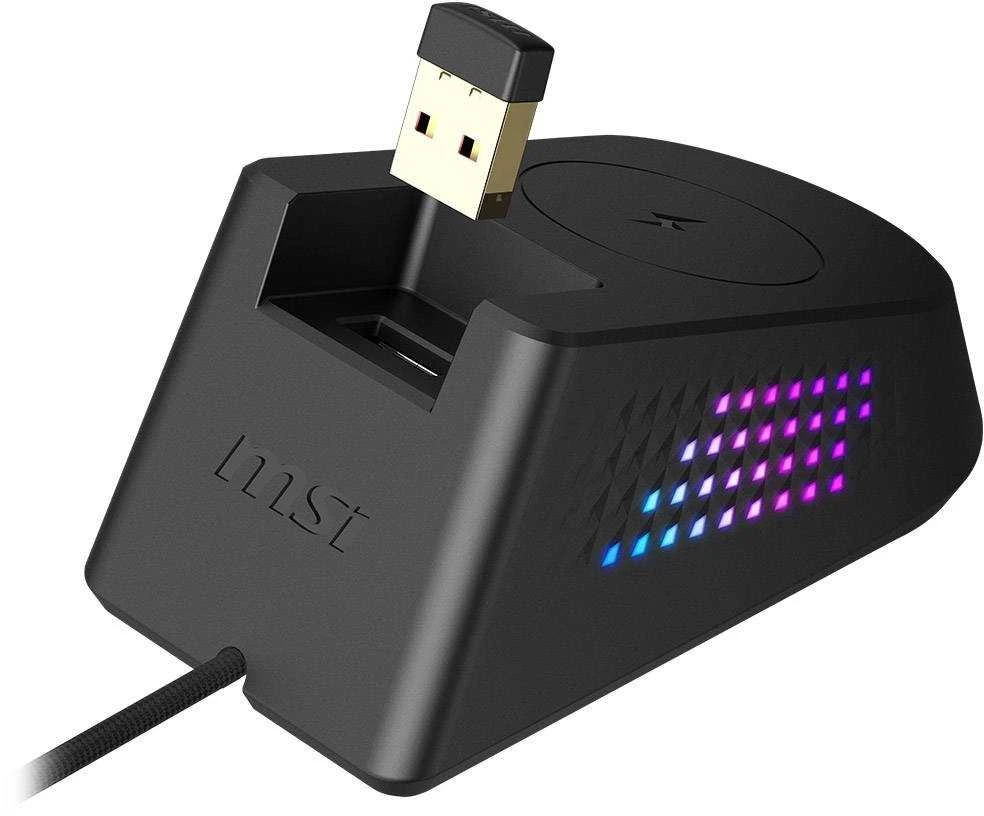 MSI VERSA PRO WIRELESS plus Pelė DOCK PRO | Wireless | 2.4 GHz, Bluetooth, USB 2.0