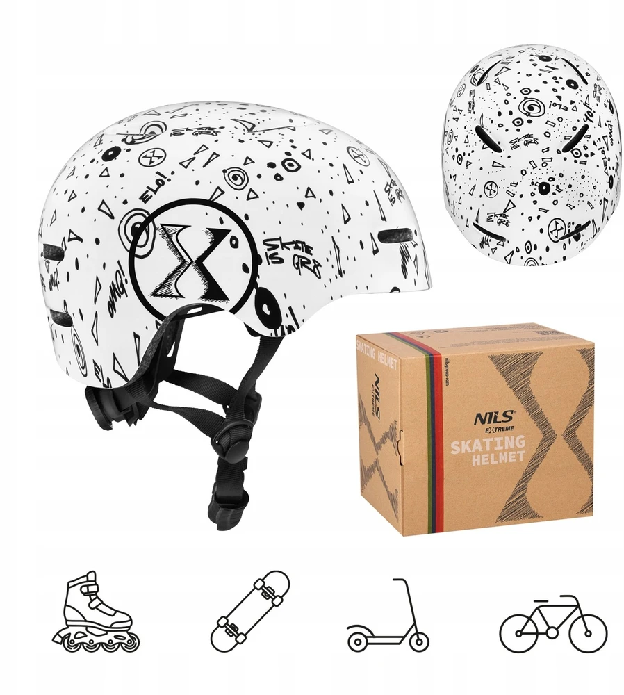 NILS Extreme MT311 šalmas, baltas, S (52-56 cm)