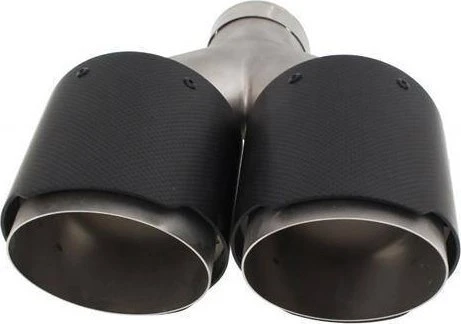 MTuning dvigubas duslintuvo antgalis 2x114mm įvestis 63mm anglis