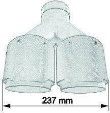 MTuning dvigubas duslintuvo antgalis 2x114mm įvestis 63mm anglis