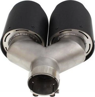 MTuning dvigubas duslintuvo antgalis 2x114mm įvestis 63mm anglis