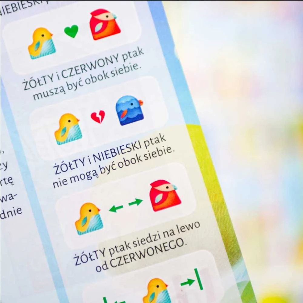MUDUKO Stalo žaidimas paukščių dėlionė ptaki 60 užduočių