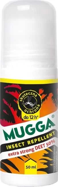 Preparat „Mugga“ rutulinis valiklis su 50 % apsauga nuo vabzdžių, 50 ml