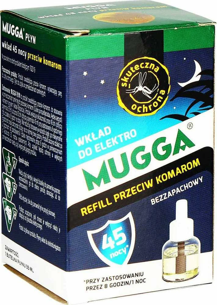 Kasetė „Mugga“ uodų atbaidymo skysčio papildymas 45 naktys 35 ml
