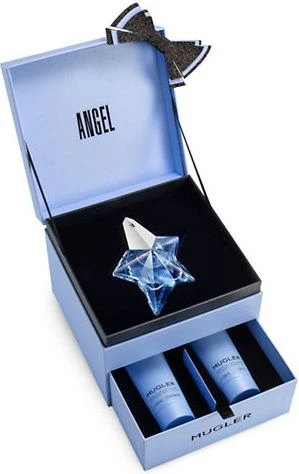 Set Thierry Mugler: Angel Eau De Parfum For Women Papildomas, 50 ml + Angel Hydrating Losjonas kūnui, 100 ml + Angel Dušo želė All Skin Types, 100 ml