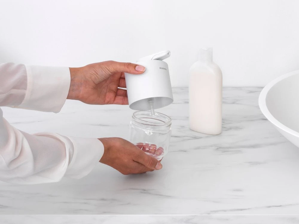 Hager šķidro ziepju trauks MindSet, mineral fresh baltas