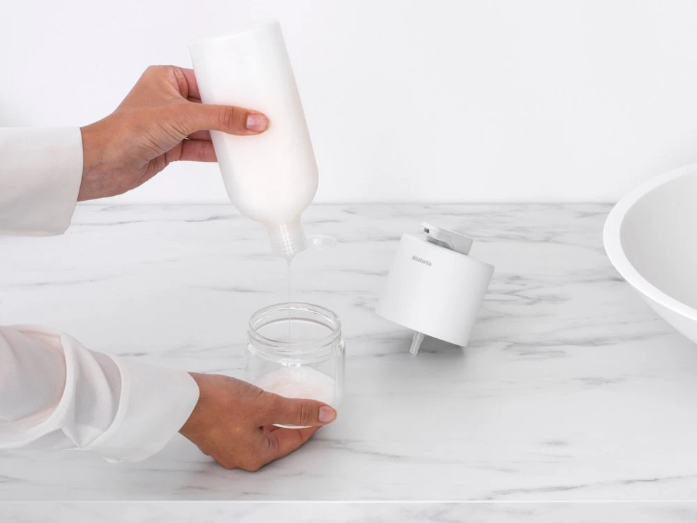 Hager šķidro ziepju trauks MindSet, mineral fresh baltas