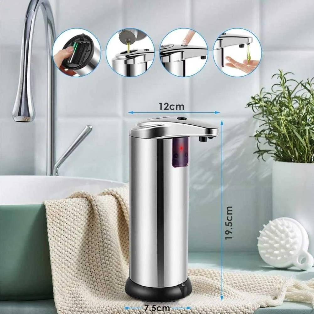 Sensorinis muilo dozatorius Platinet nerūdijančio plieno, 250 ml