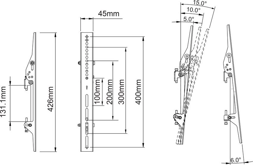 Laikiklis Multibrackets MB PRO SERIES - TILT ARMS 400MM
