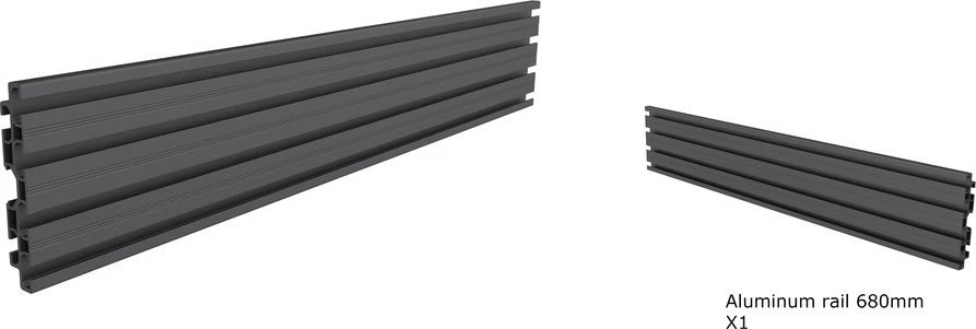Laikiklis MultiBrackets Multibrackets M Pro Series - Single Screen Rail 68cm Juodas, Rail, Juodas, Aliuminio, Pole clamp, M Pro Series, 2kg