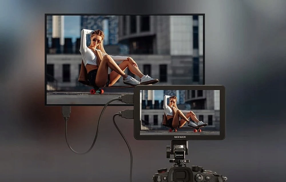 Monitorius „Neewer“ apžvalga apie monitorių 7 colių F700