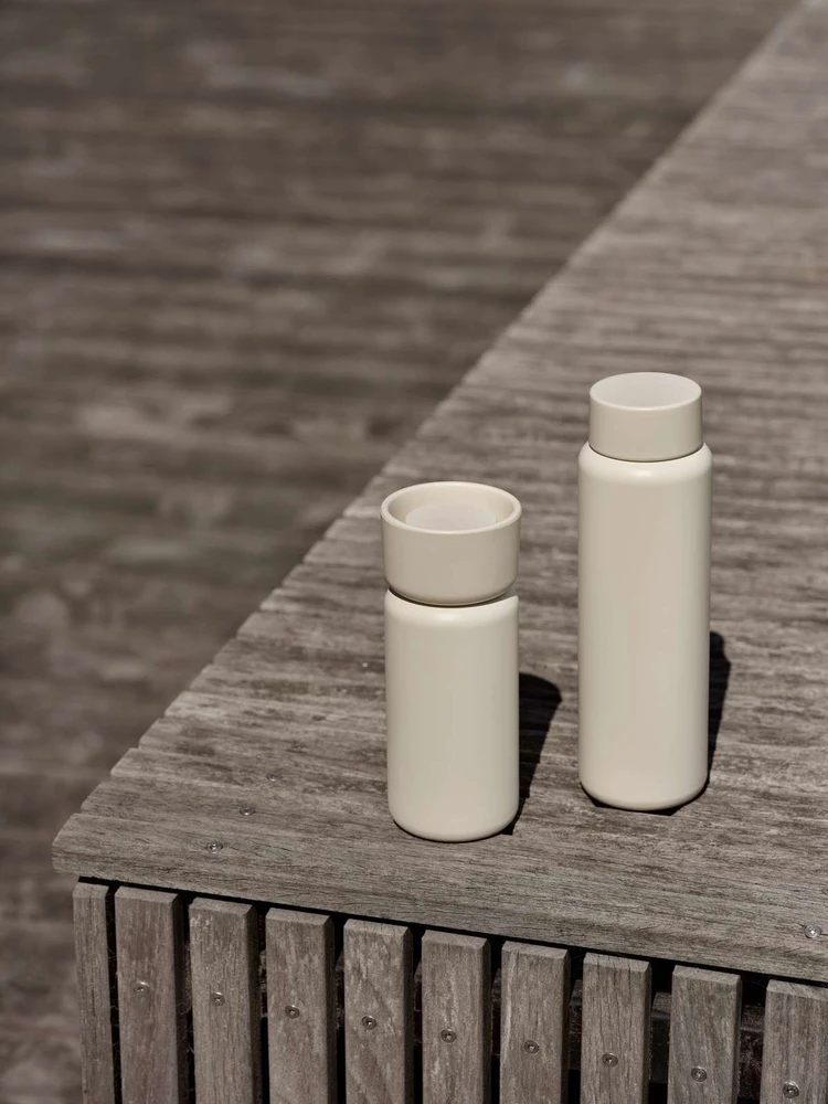 „Zone Denmark“ – viengubas termo puodelis – 400 ml – kreminės spalvos