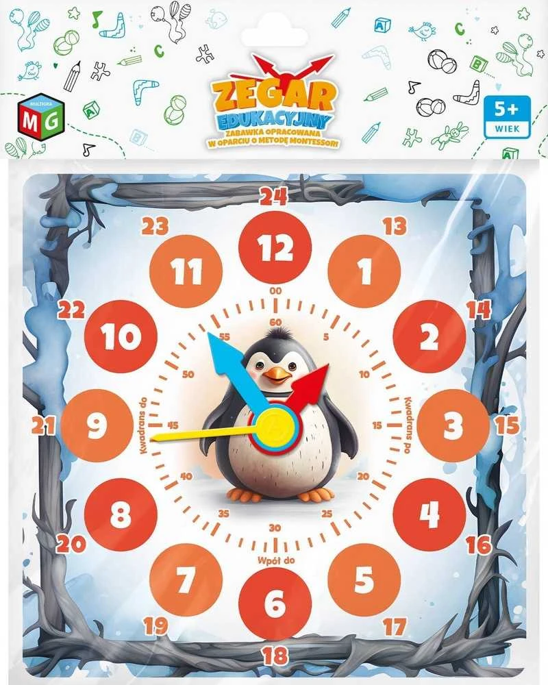 Multigra Multigame Laikrodis edukacinis pingvinas 05181