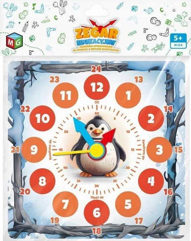 Multigra Multigame Laikrodis edukacinis pingvinas 05181