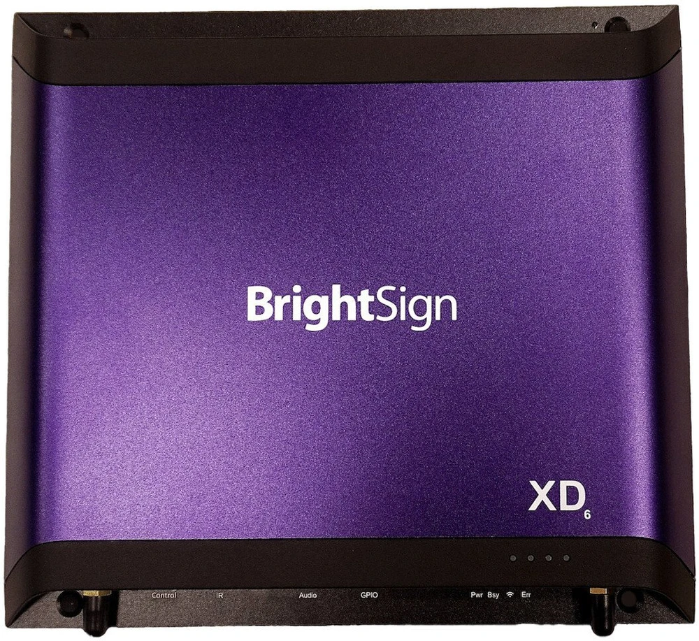 Vaizdo grotuvas „BrightSign“ medijos grotuvas su UHD dekodavimu, „PoE+“, garsu ir saugykla
