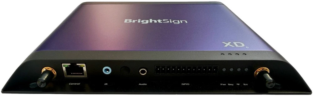 Vaizdo grotuvas „BrightSign“ medijos grotuvas su UHD dekodavimu, „PoE+“, garsu ir saugykla
