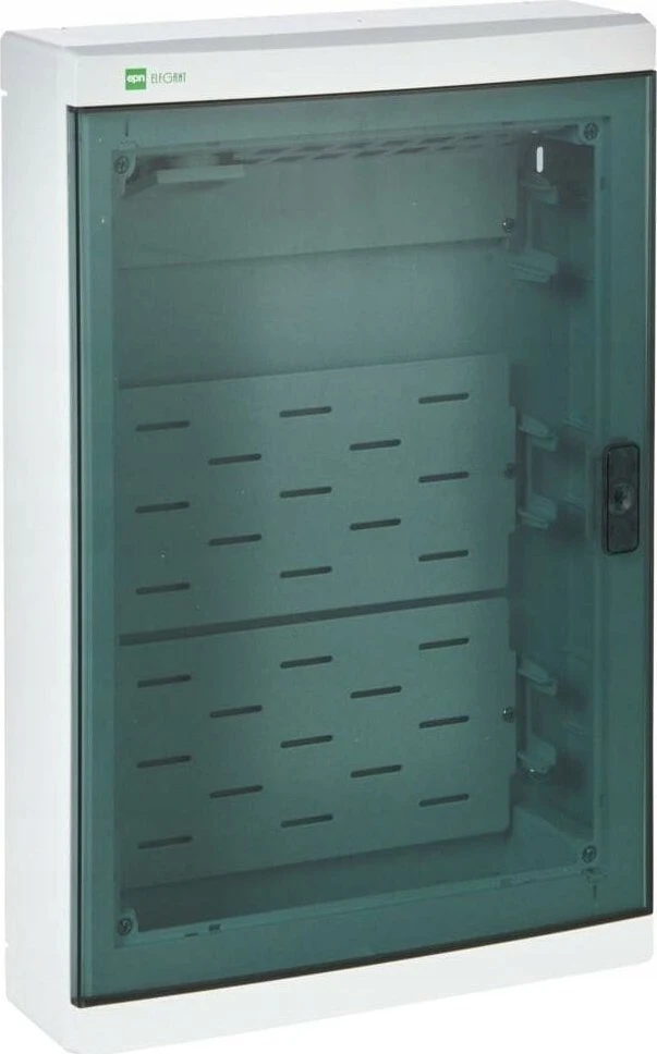 Elektro Plast Nasielsk 2445-21 Multimedijos skirstomasis skydas Elegantiškas 3X12 ant paviršiaus montuojamas IP40 dūmų durys 2445-21