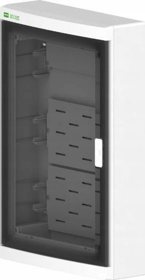 Elektro Plast Nasielsk 2445-21 Multimedijos skirstomasis skydas Elegantiškas 3X12 ant paviršiaus montuojamas IP40 dūmų durys 2445-21