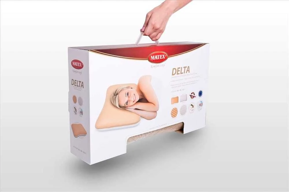 Multitex DELTA profilis. ortopedinė pagalvė. 2 pensai. 55x35x12
