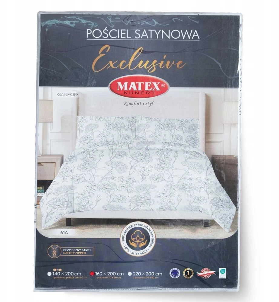Patalynės komplektas Multitex Patalynė satynowa EXCLUSIVE (220x200-1,70x80-2)