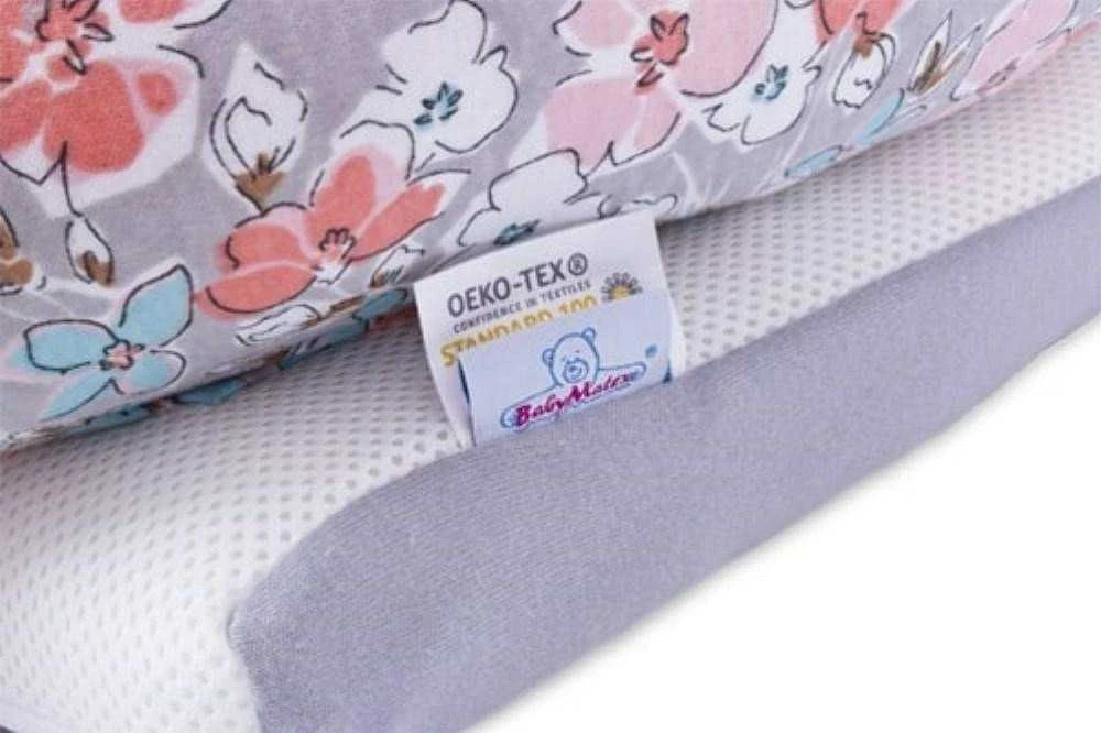 Multitex „DeLux“ kūdikio lizdelis su kokoniniu čiužinio slėgį mažinančiu kamuoliuku, abrikosų gėlių raštu, TMPG-04