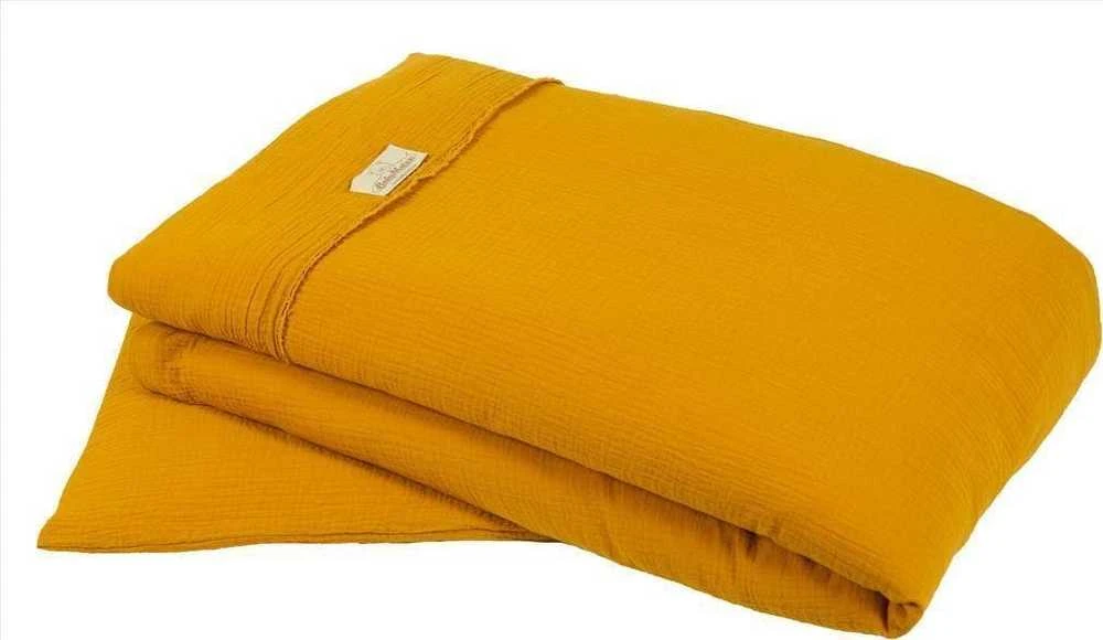 Multitex Muslino patalynės komplektas kūdikiams, 100% medvilnės muslinas, Oeko-Tex sertifikatas, komplekte antklodės užvalkalas, pagalvės užvalkalas ir apsauga, 100x135 cm, vaikiška patalynė