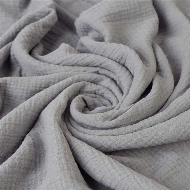 Multitex Medvilninis muslino patalynės komplektas, 220x200 cm antklodės užvalkalas su 2 pagalvių užvalkalais, kvėpuojantis dvigubas audinis, nesiglamžanti patalynė, OEKO-TEX sertifikatas, grafito pilka