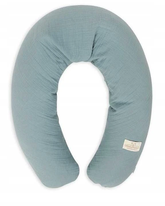 Multitex „Relax Muslin“ pozicionavimo pagalvė, mėtinė, 190 cm, skirta žindymui, nėštumui, poilsiui