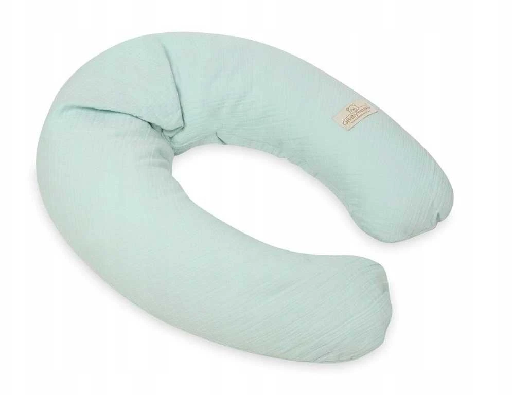 Multitex „Relax Muslin“ pozicionavimo pagalvė, 190 cm, mėtinė, skirta žindymui, nėštumui, atsipalaidavimui