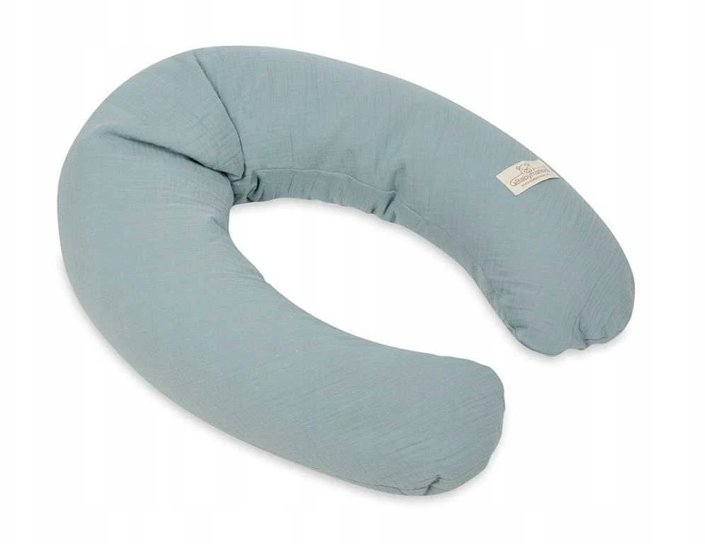 Multitex „Relax Muslin“ pozicionavimo pagalvė, mėtinė, 190 cm, skirta žindymui, nėštumui, poilsiui