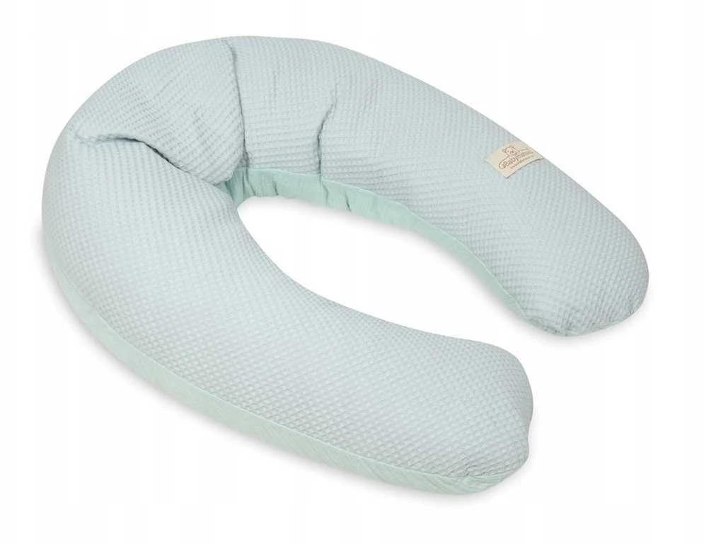 Multitex „Relax Muslin Prestige“ pozicionavimo pagalvė, vaflinė, mėtinė, 190 cm, skirta žindymui, nėštumui, atsipalaidavimui