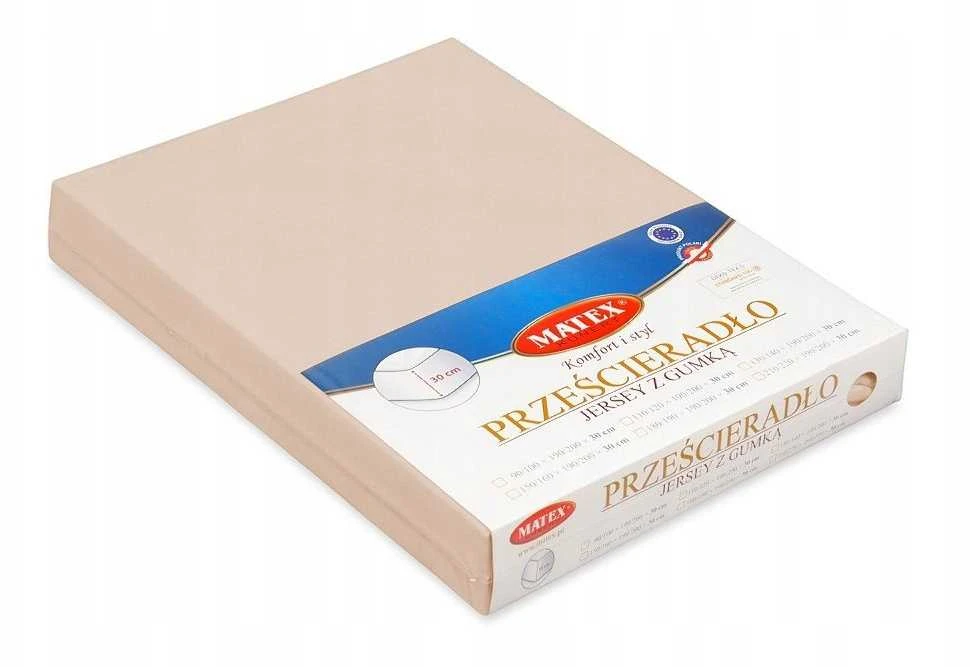 Multitex Jersey lakštas su guma, dydis 110/120x190/200x30 PREM