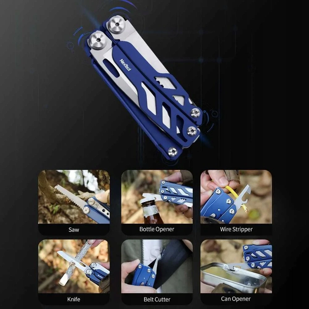 NexTool FLAGSHIP Pro NE20271 16-in-1 multitool, mėlynas + belt pouch