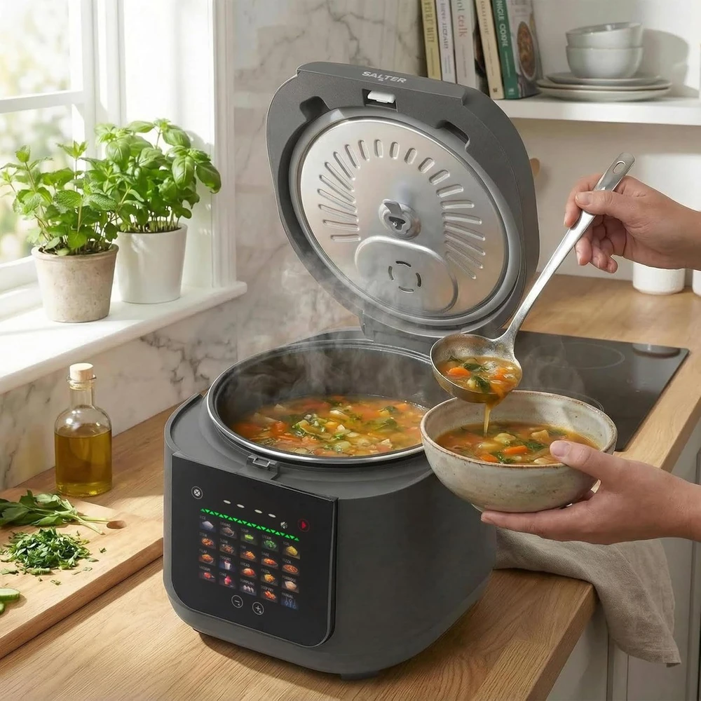 Daugiafunkcinis puodas Salter EK6758VDE Talpa 5L 860W Bez PFAS Jutiklinis ekran LCD