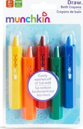 MUNCHKINvonios pieštukai 5vnt. bath time Crayons 36m+ 011690