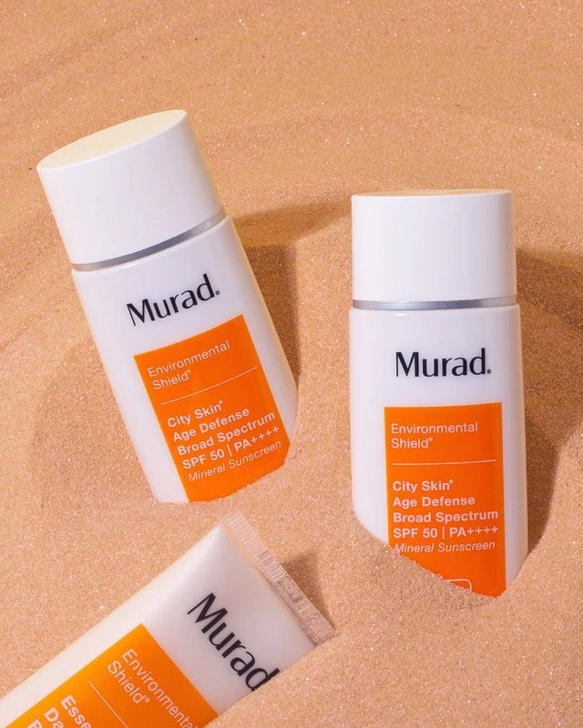 Murad Skincare Murad City Skin Age Defense Broad Spectrum SPF 50 PA++++ koreguojantis apsauginis veido kremas nuo saulės, 50 ml